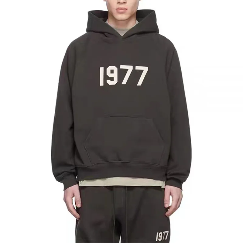 

ip op Retro Fleece Pullover oodies for Men and Women Diital Flockin Oversized Loose oody Streetwear Casual Sweatsirts
