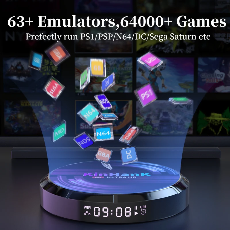 Ретро Wi-Fi игровая консоль X Max для PS1/PSP/N64/DC/SNES Game Player 4K HD H96 Game/TV Box с 114000 + играми |