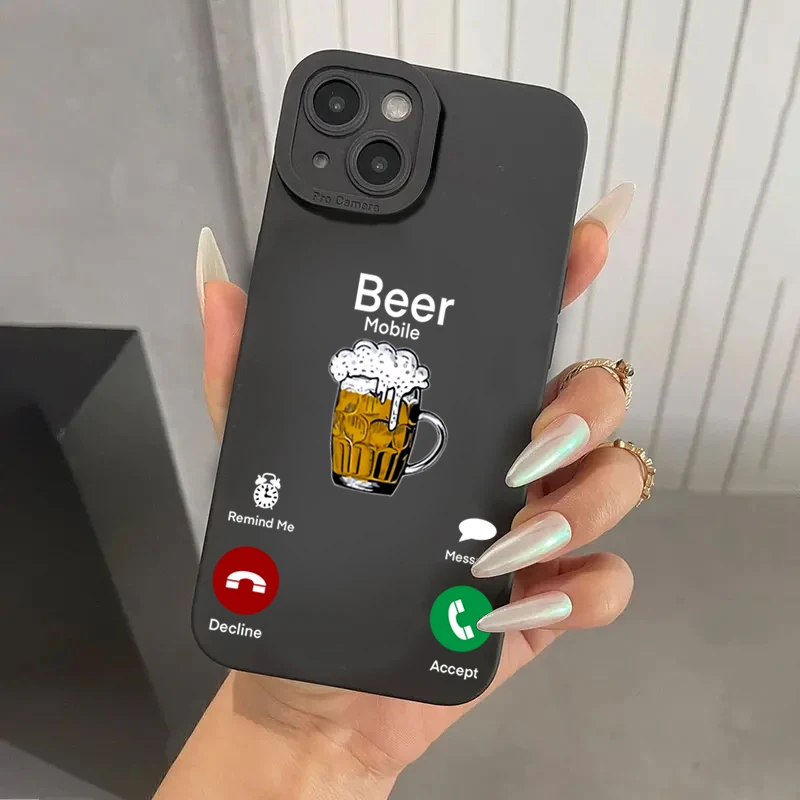 Фото Чехол для телефона Xiaomi Redmi Note 13 12 11 Pro Plus 13 12S 11S 10S Redmi 12 13C 13 4G Забавный противоударный силиконовый чехол с пивным звонком №2