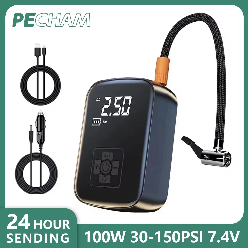 Беспроводной автомобильный воздушный компрессор насос 150PSI электрический для