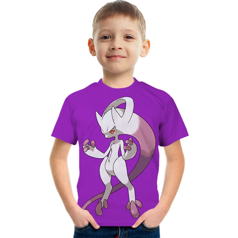 

2022 new cartoon t-shirt boys 3D summer all-match casual short-sleeved children's role-playing kawaii girls T-shirt 4-14T