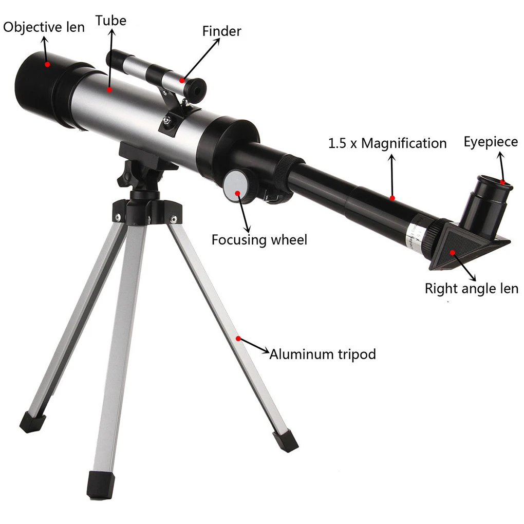

Monocular Astronomical Telescope Tube Refractor Children Monocular Telescopic Spotting Scope Portable Tripod