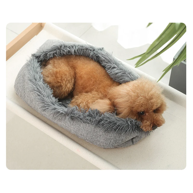 Кровать для домашних животных Bonzerpet теплый мягкий плюшевый коврик сна у кошек