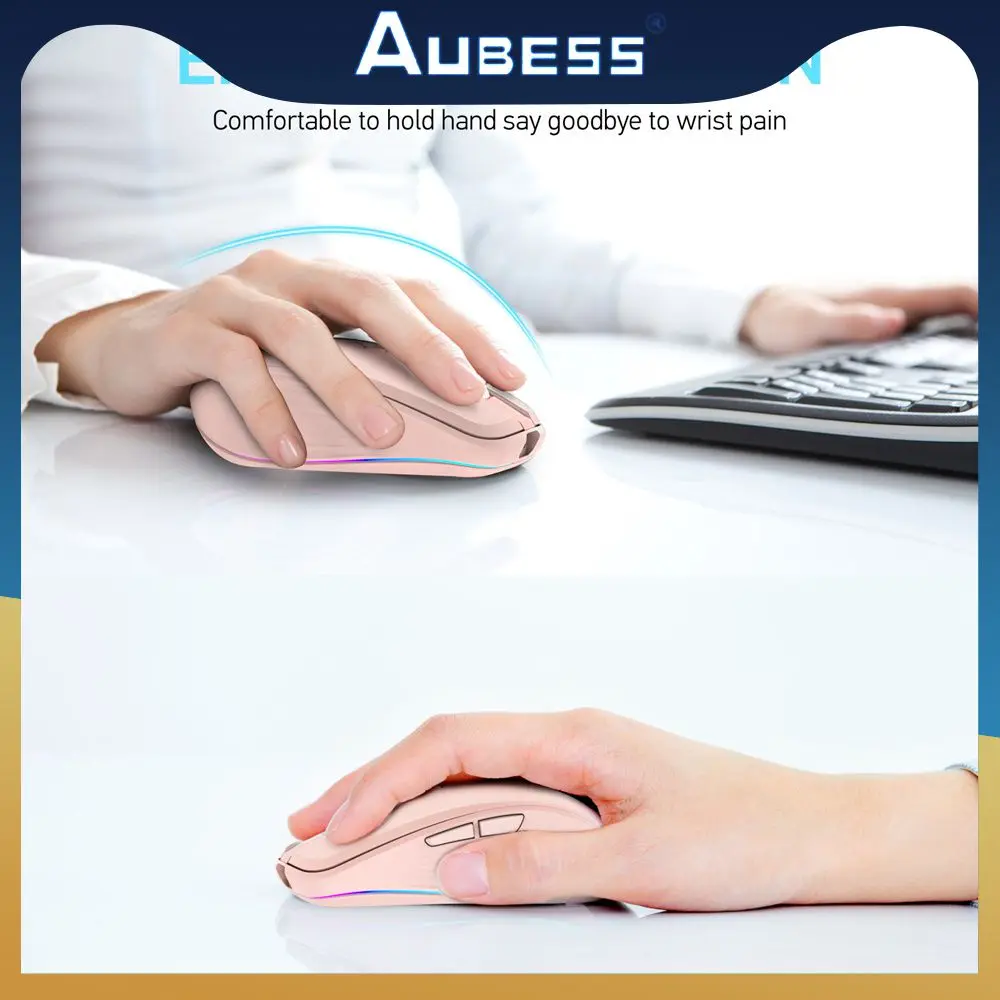 

Dual Mode Mouse Portable 6 Keys Computer Wireless Mouse Mute Rechargeable 2.4g Usb Mice Rgb Mouse Adjustable