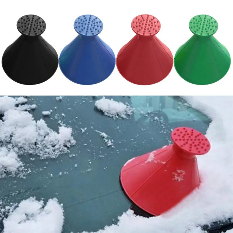 

4 Colors Car Snow Remover Multi-function Oil Refueling Funnel Windshield Shovel Defrosting Deicing Cars Ice Scraper Winter