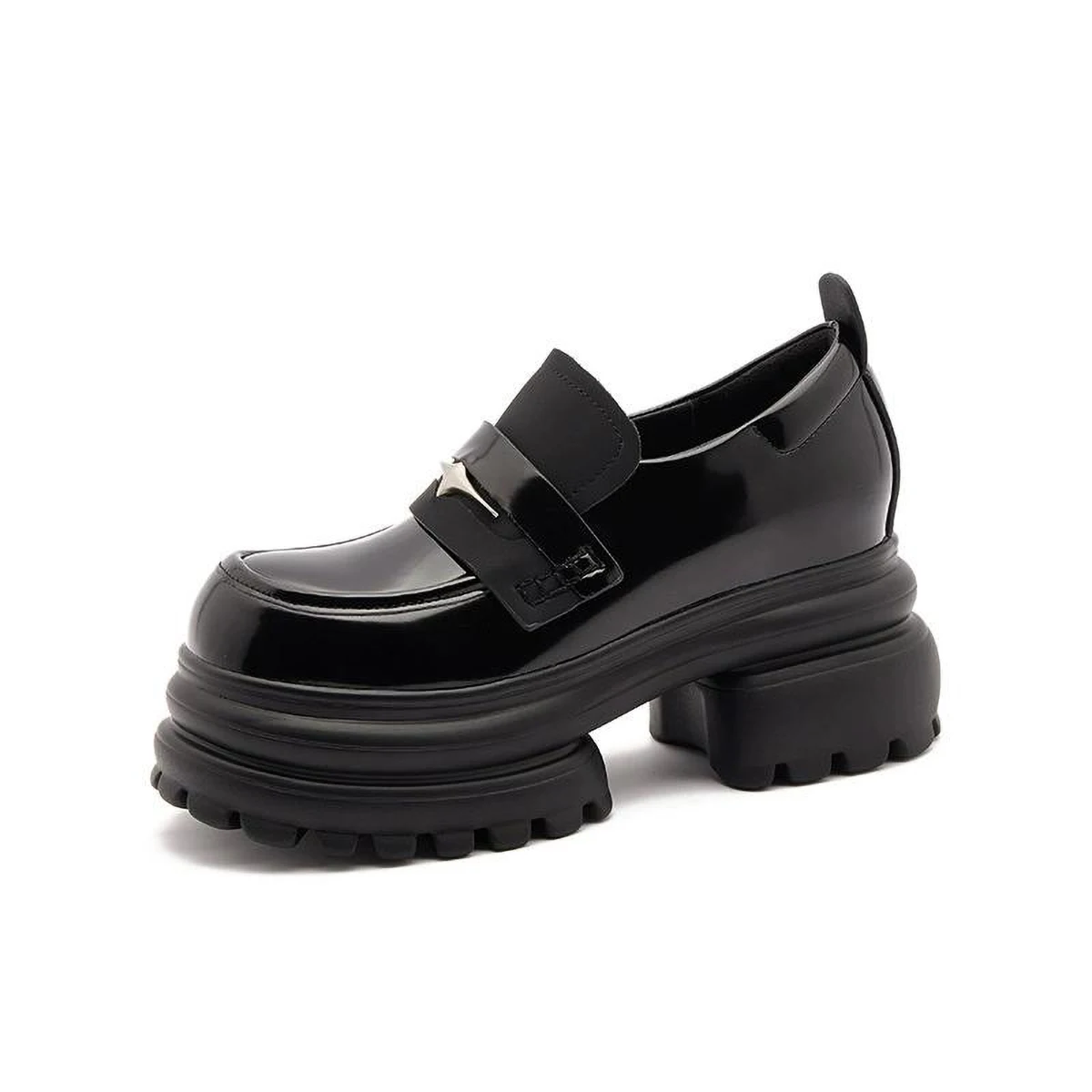 Женские кожаные лоферы с низким вырезом в британском стиле 2025 года · Туфли на