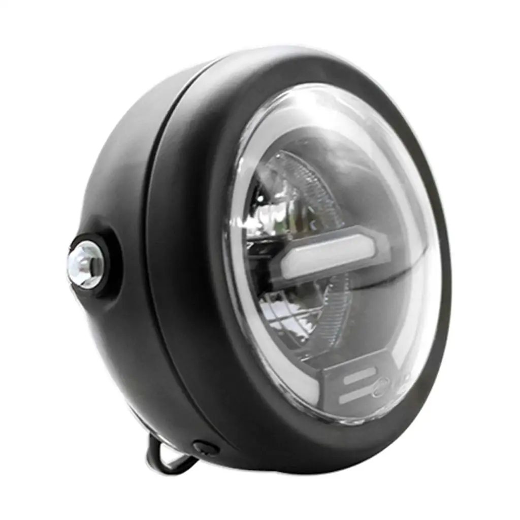

Motorcycle LED Front Headlight for Cafe Racer, Amber Lamp