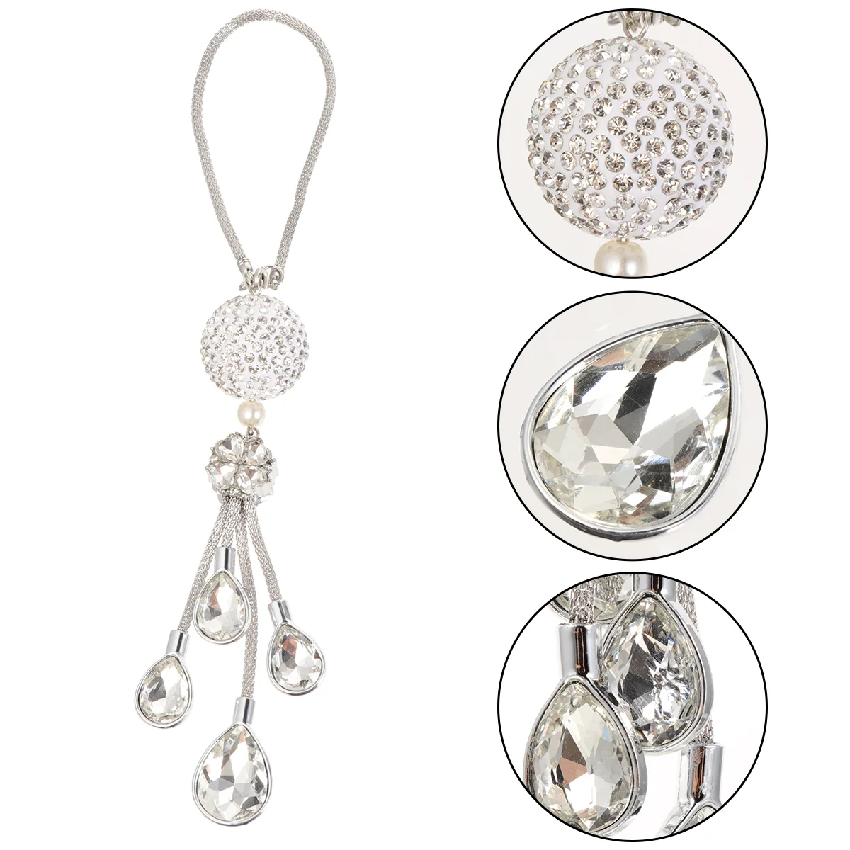 

Car Accessories Men Pendant Hanging Rhinestone Alloy White Glass Rhinestones Ornament Man