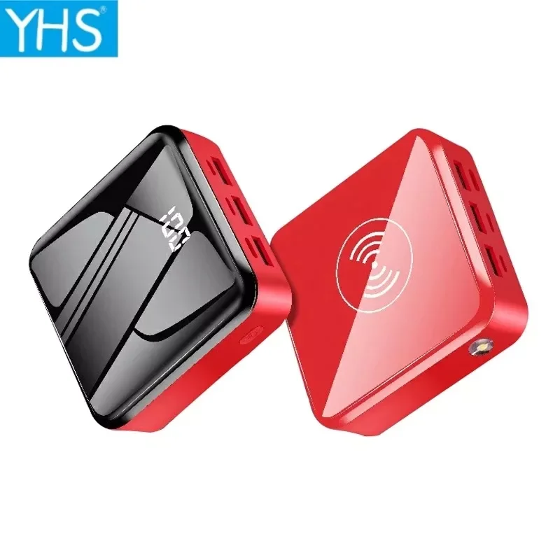 

2023New 20000mAh Mini QI Wireless Power Bank with 3USB Ports Digital Display for Fast Charging External Battery for IPhone Xiaom