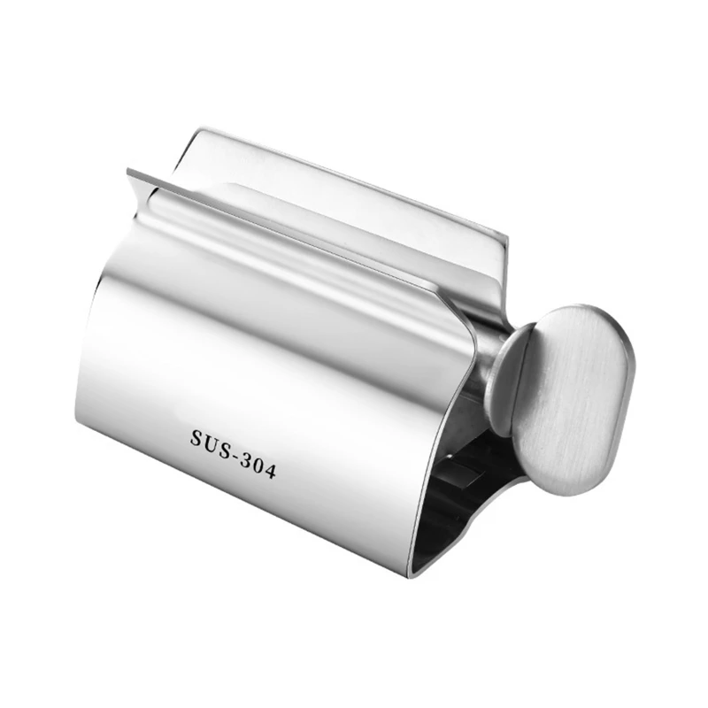 

Stainless Steel Rolling Tube Toothpaste Squeezer Dispenser Rotate Stand Bathroom