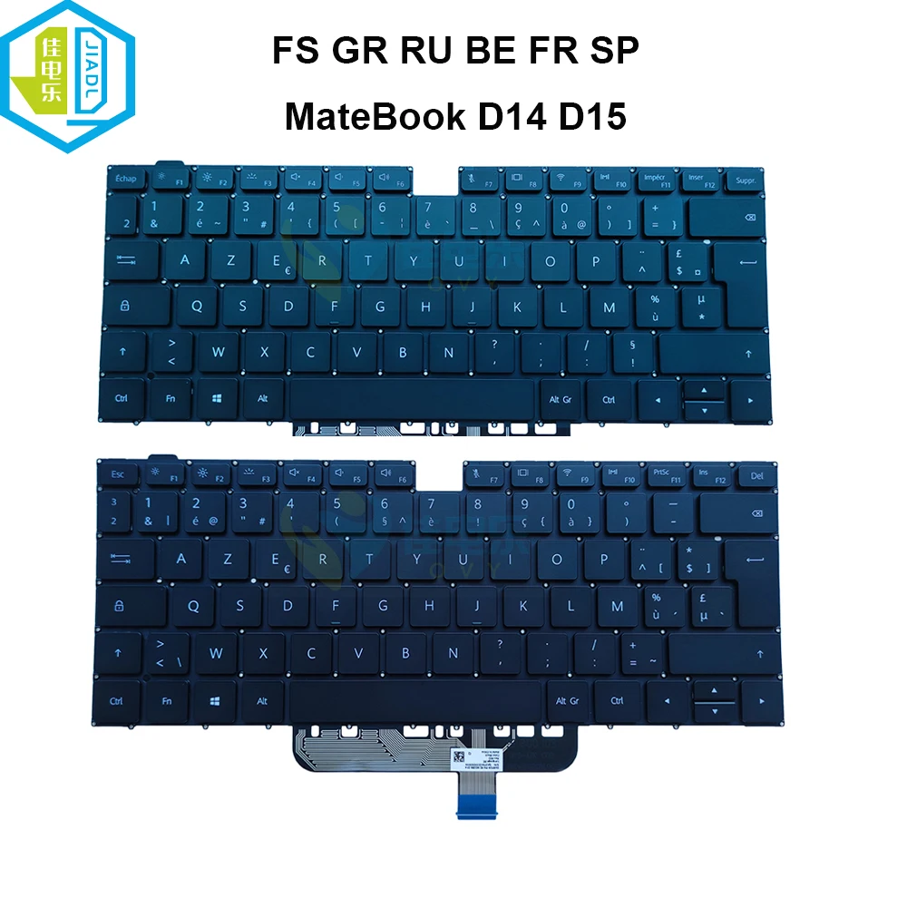 NE PO GE RU Farsi Arabic Spain Belgian French Keyboard For Huawei MateBook 14 D14 D15 KLW-W29 BohL-WFP9 NBL-WAQ9L Magicbook 15