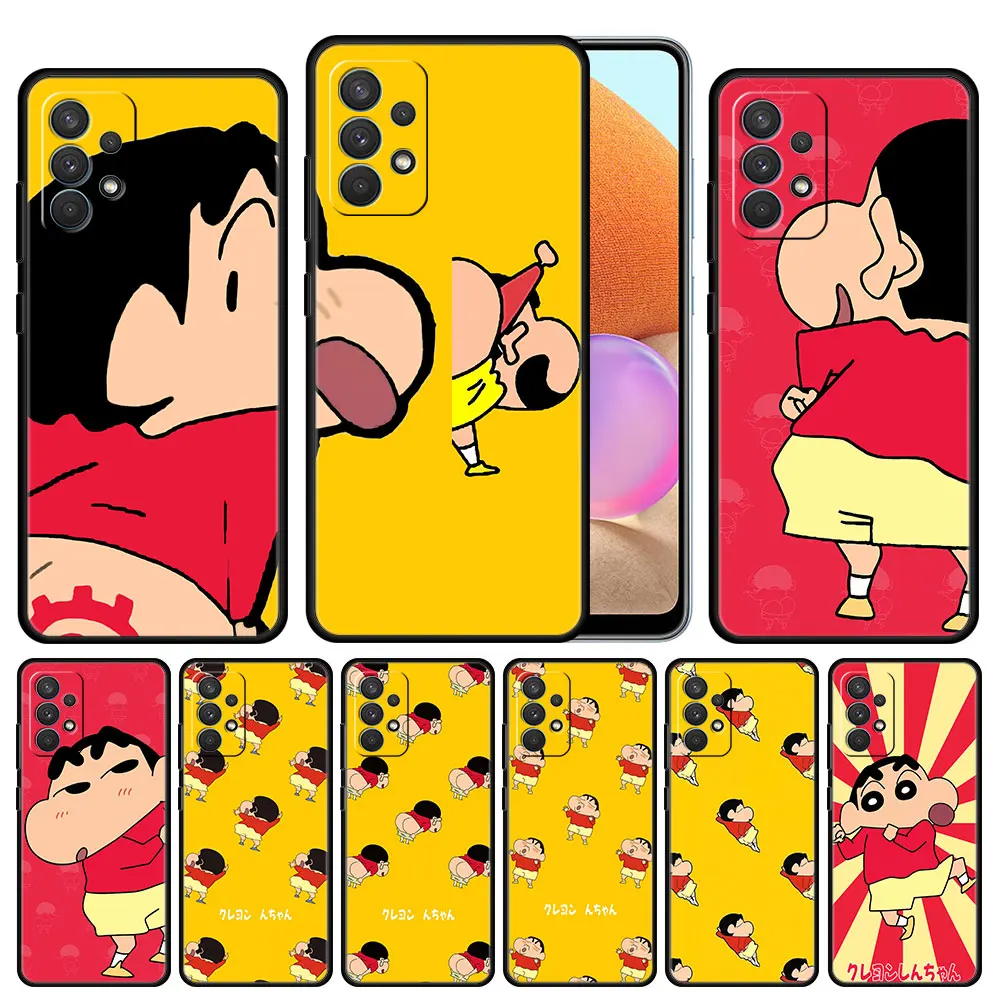 Phone Case Cover for Samsung Galaxy A02s A12 A21s A30 A50 A20 A11 A10 A10e A40 A70 A90 Protection Style Crayon Shin-Chan Ass
