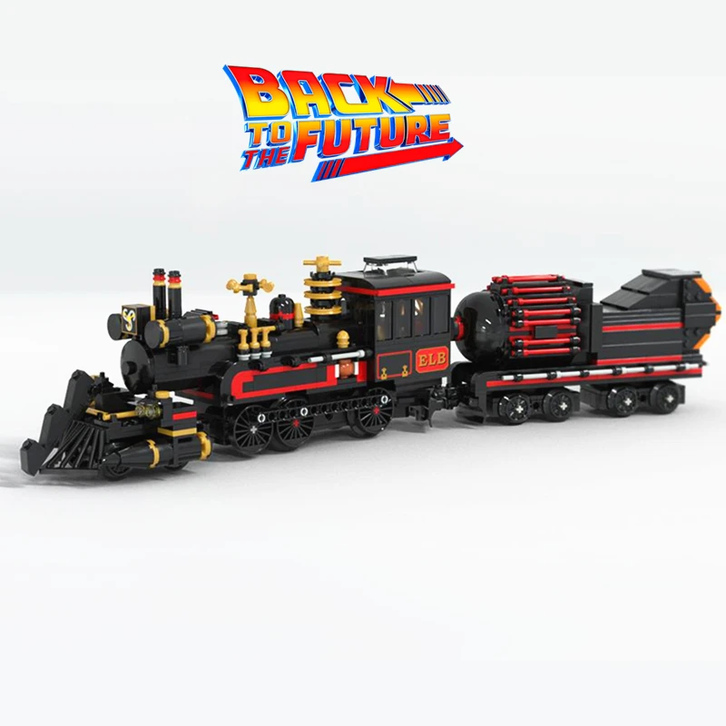 

New Technical Train 880PCS Back To The Movie Future Time Travel Train Model Brick Building Block Toy Children's Gift Kid