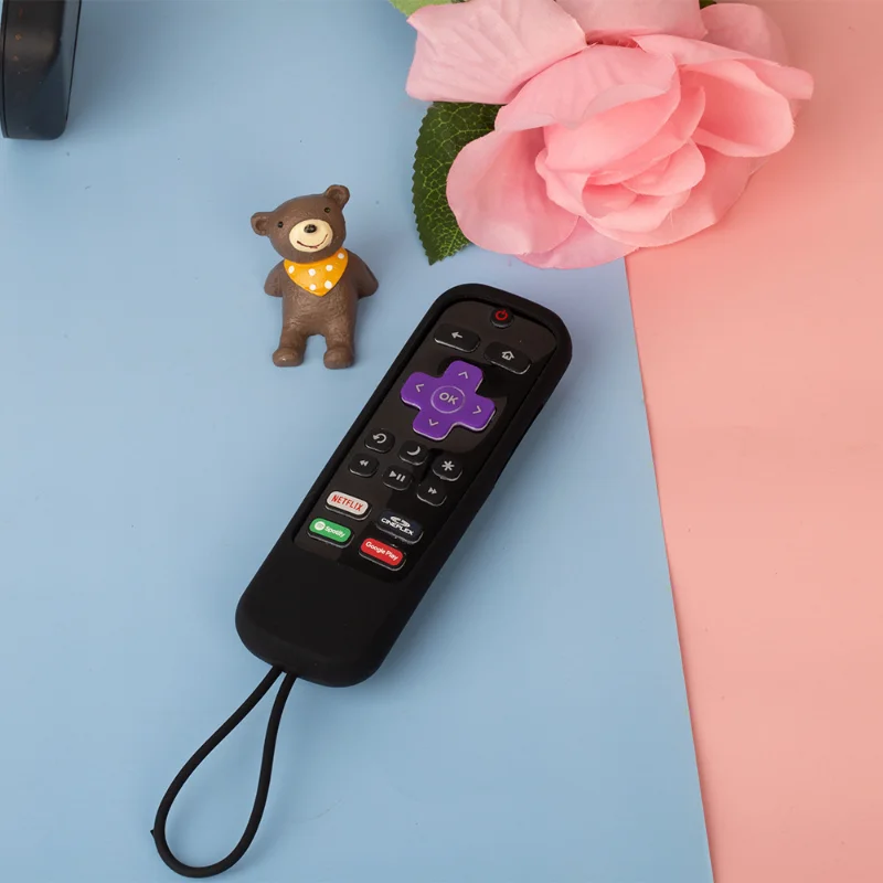 Подходит для TCL Roku 3600R/3900/Voice RCAL7R чехол для пульта дистанционного управления ТВ мягкий силиконовый складной Противоскользящий флуоресцентный Стирающийся