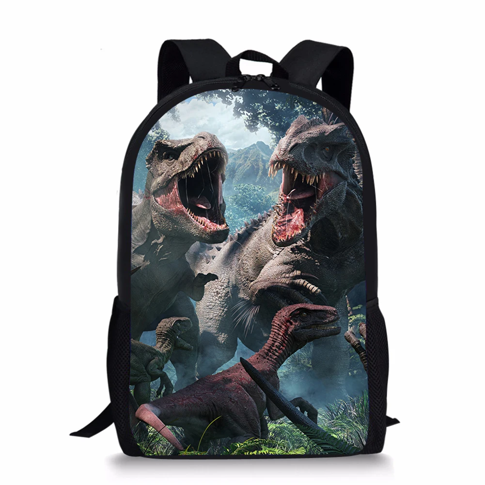 Cool Dinosaur Element Printing Pattern School Backpacks Personalized Kids Daypack New Design Rucksack for Teenager