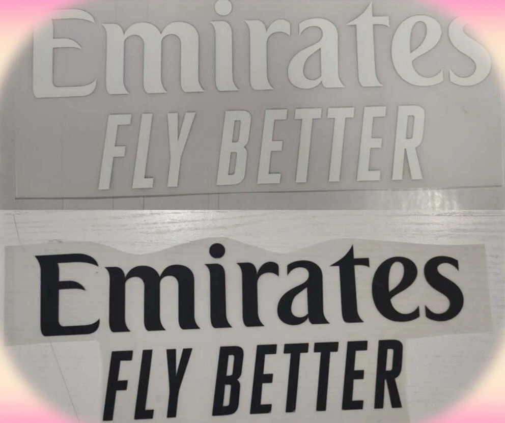 

Высококачественные нашивки для футбольных спонсоров 21-22 Emirates Fly, термотрансферные нашивки для футбольных спонсоров