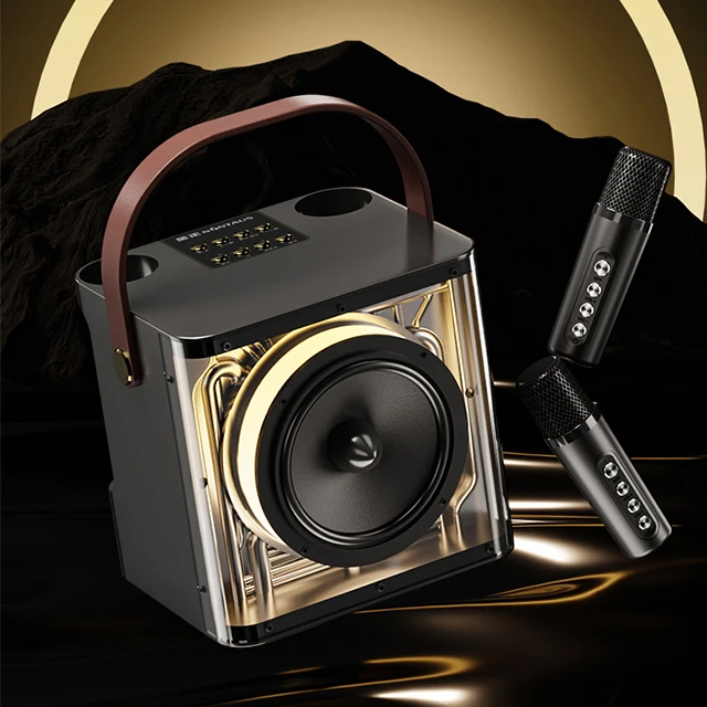 Динамик светодиодный BT menghubungkan динамик для караоке с динамиком