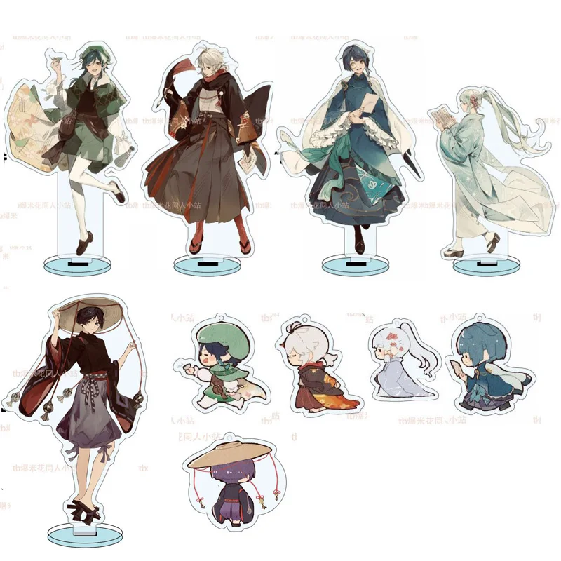 

Anime Genshin Impact Acrylic Keychain Kaedehara Kazuha Venti Five Kasen Theme Pendant Stand Model Figure Plate Cosplay Xmas Gift