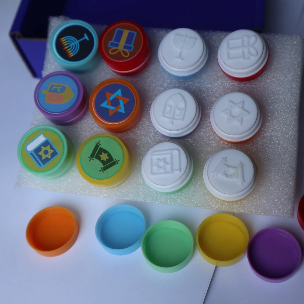 Еврейские игрушечные марки коробка из 12 штампов каждая значок штампа включая