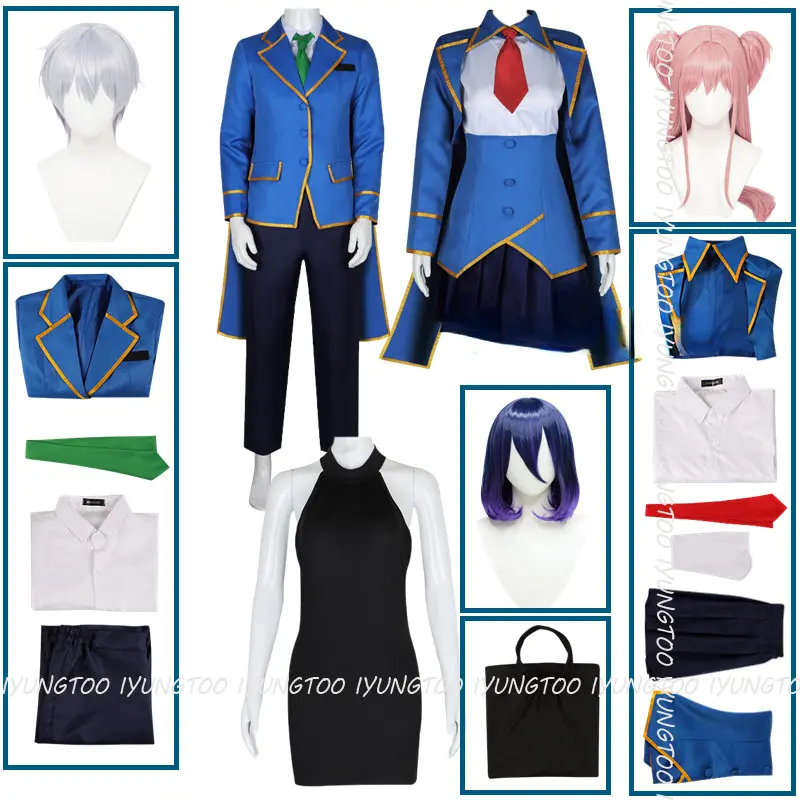 

Anime Kinsou No Vermeil Alto Goldfield Kudelfate Lilia Cosplay Costume Wig Elena Marcus School Uniform Vermeil In Gold Men Women