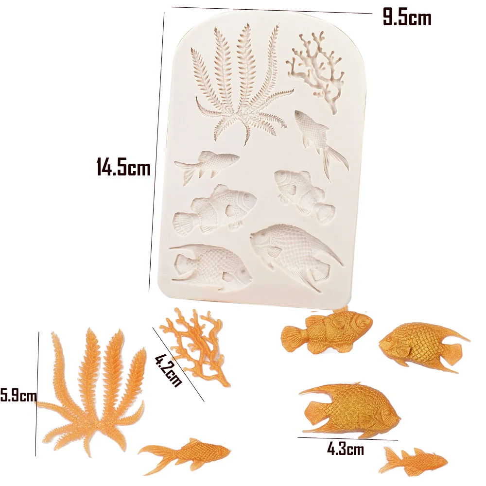 

Силиконовые формы для торта с рыбой и водорослями M2514