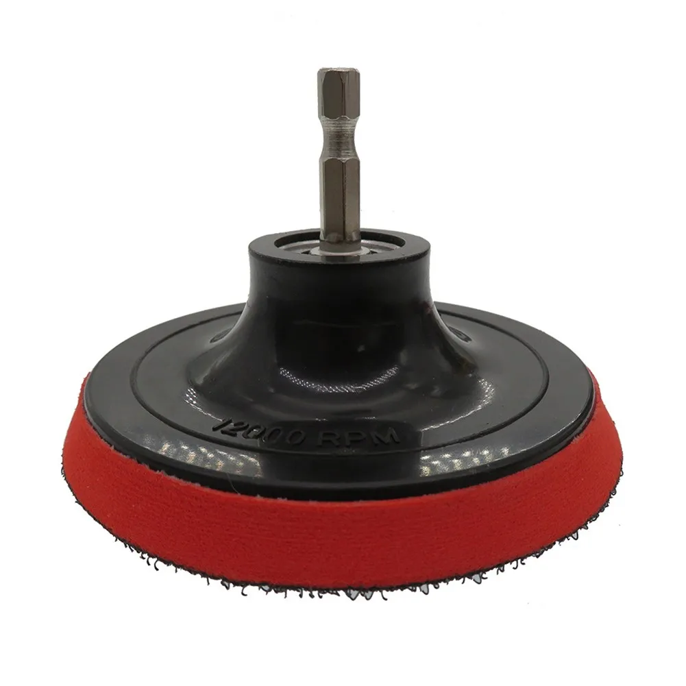 

4 Inch Hook And Loop Buffing Pad Rotary Backing Pad With M10 Drill Adapter 12000rpm For Die Grinders Air Grinders Electric Drill