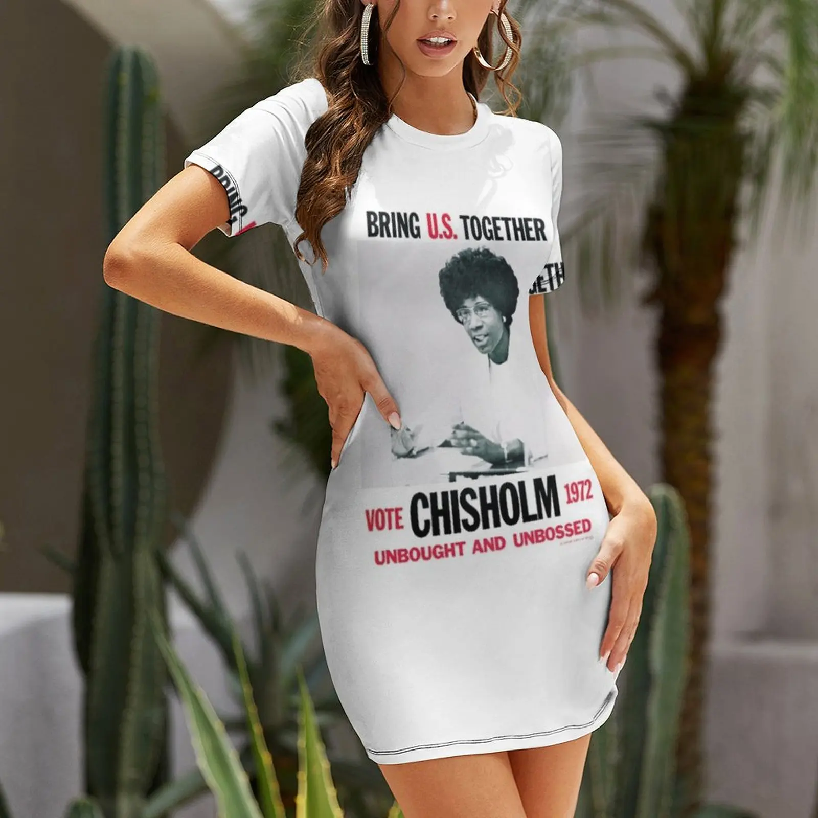 Фото Платье с короткими рукавами Shirley Chisholm for President, вечерние платья, женские коктейльные платья, одежда для женщин №3