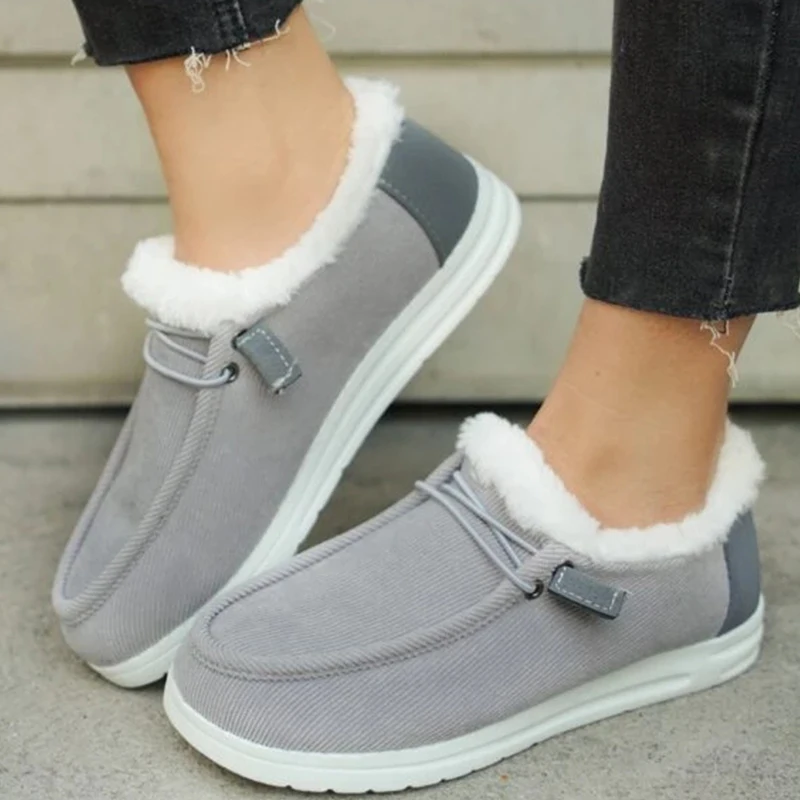 New Winter Fashion Keep Warm Women Snow Boots Ankle Plush Plus Size 43 Cotton Shoes Footwear Comfortable Ladies Shoes Boots