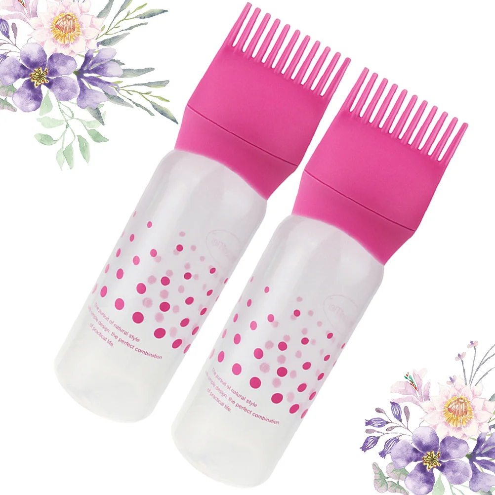 

Hair Bottle Applicator Comb Dyeoilbrushbottles Coloring Scalp Squeeze Color Dispenser Multi Scale Mini Salon Tint Oiling
