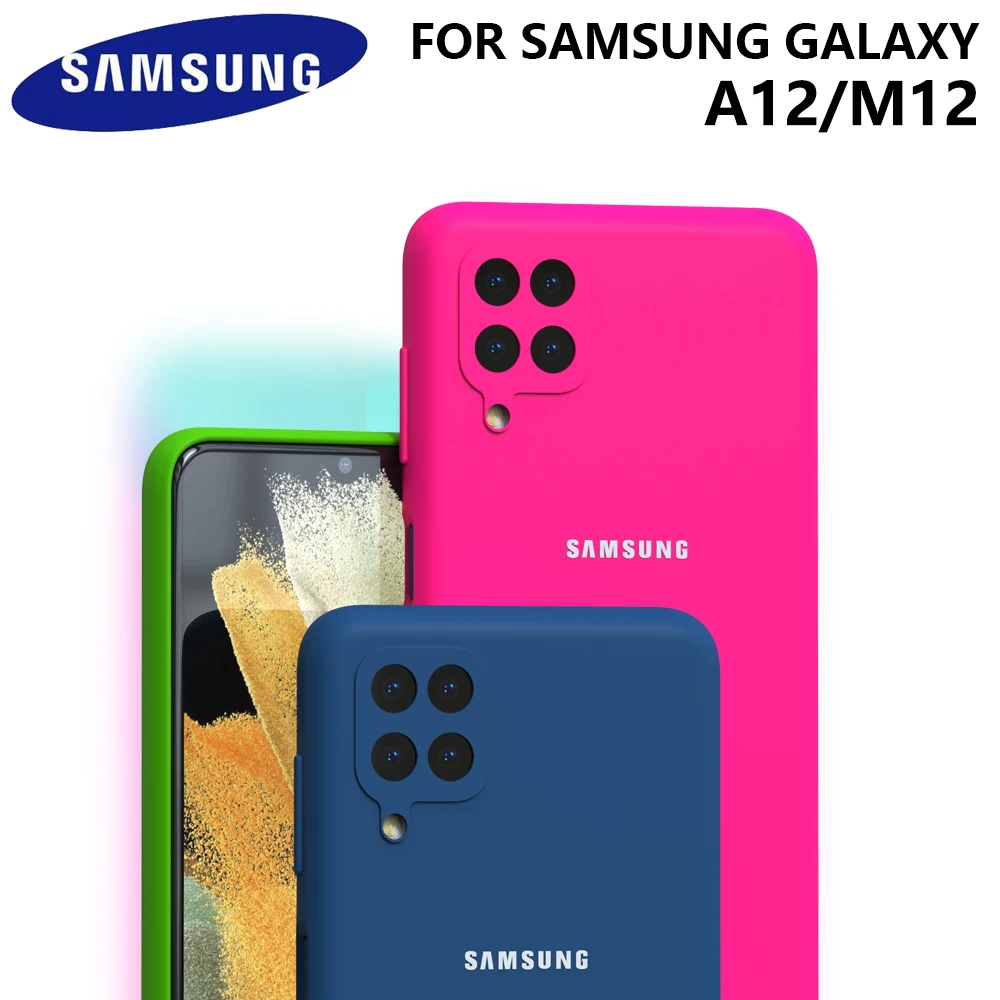Чехол для Samsung Galaxy A12 Шелковый силиконовый чехол мягкая на ощупь защитная задняя
