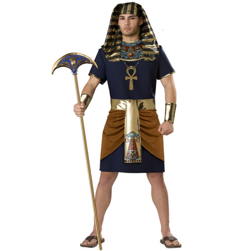 

Halloween Medieval Egyptian Myth Pharaoh Costume Carnival Party Toga Pharaoh Soldier Man Ancient Egypt Anubis Cosplay Costum