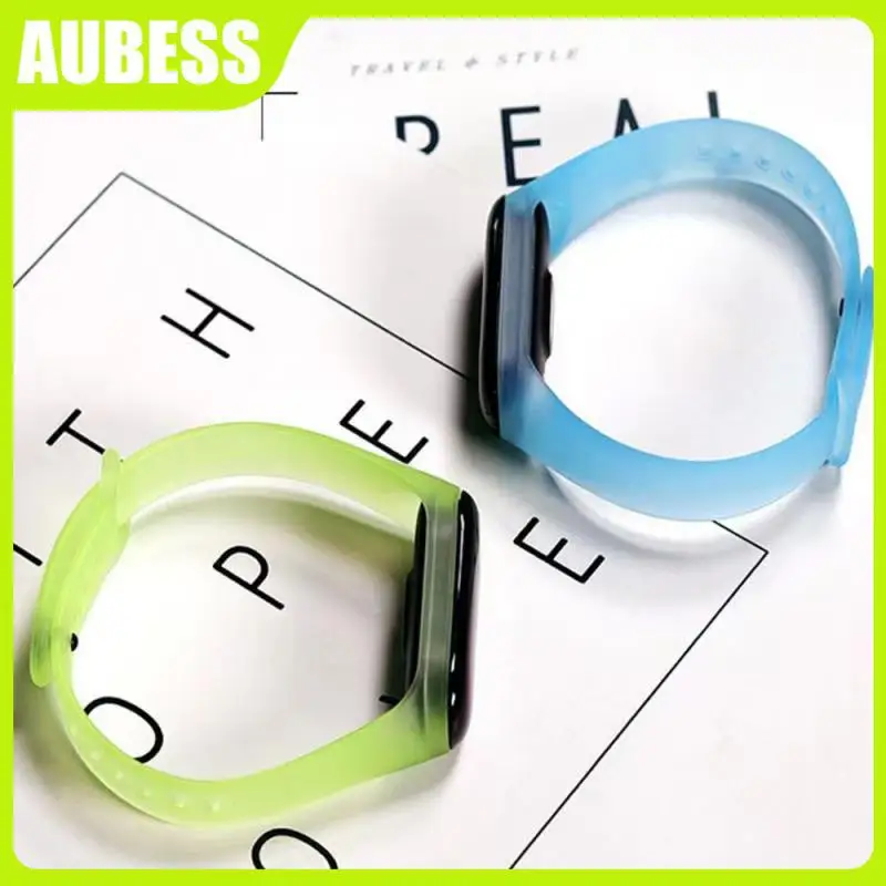 

For Mi Band 6 7 Strap For Xiaomi Mi Band 5 Bracelet Silicone Correa Sport Wristbands Pulseira Translucent Miband 5 6 NFC Global