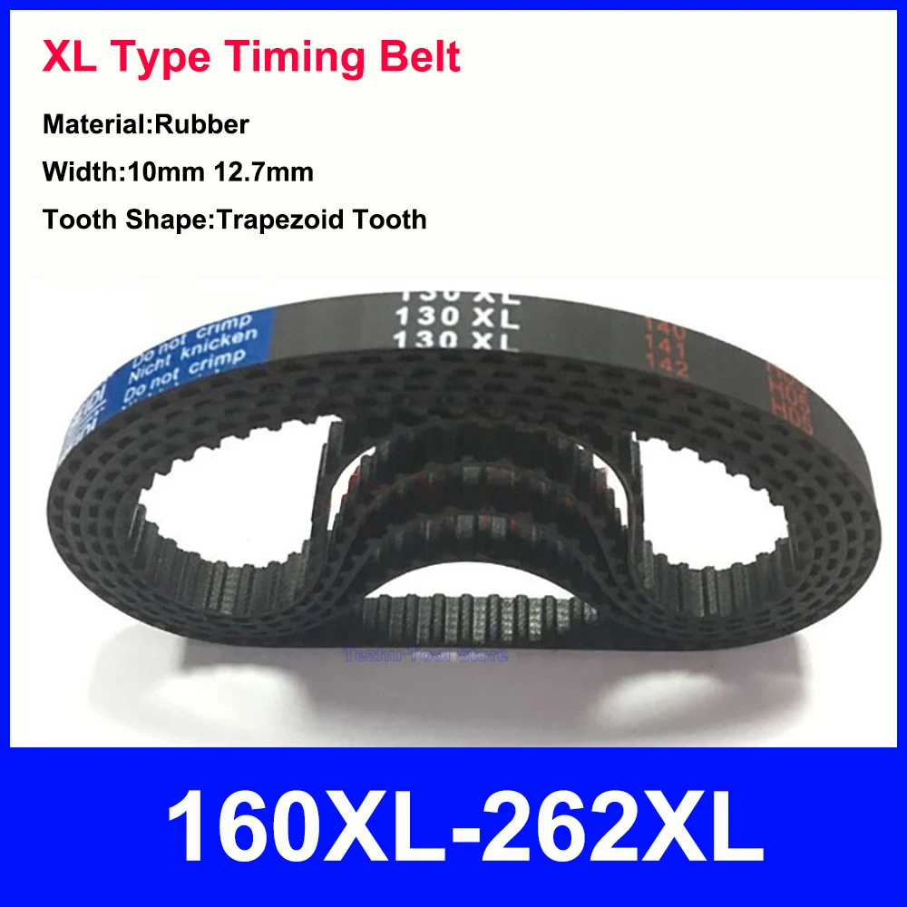 

1PCS XL Type Timing Belt 160XL-262XL Black Rubber Closed Loop Synchronous Belt Width 10mm 12.7mm Transmission Parts