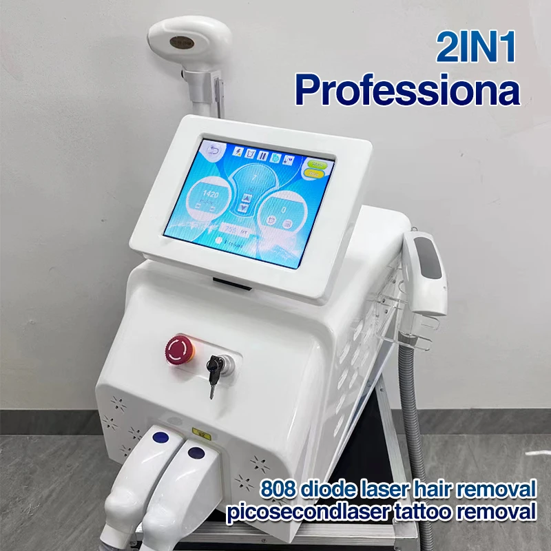

2023 Newest Diode 2 in 1 Pico Laser 808 Laser Machine Picosecond + 808 Hair Removal Machine Diode Laser Plus Pico