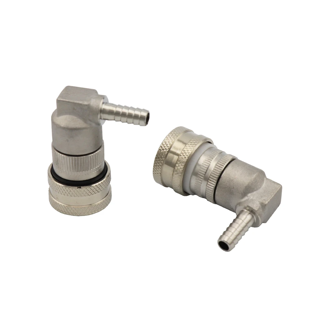 

1/4" Barb Stainless Steel Ball Lock Disconnects Homebrew Beer Cornelius Keg Liquid & Gas Connector