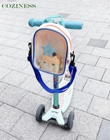 children backpack solid color transparent bag baby scooter hanging bag new style large capacity waterproof zipper backpack