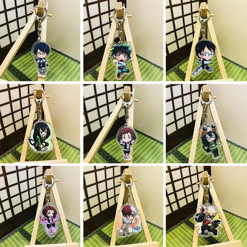 

Anime Keychain For Women Men My Hero Academia Figure Keychains Acrylic Key Chain Ring Jewelry Teens Child Gift Accessory Cienna