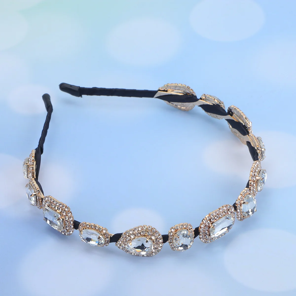 

Женская Блестящая ободок со стеклом, аксессуары для волос для ежедневного использования (белый)