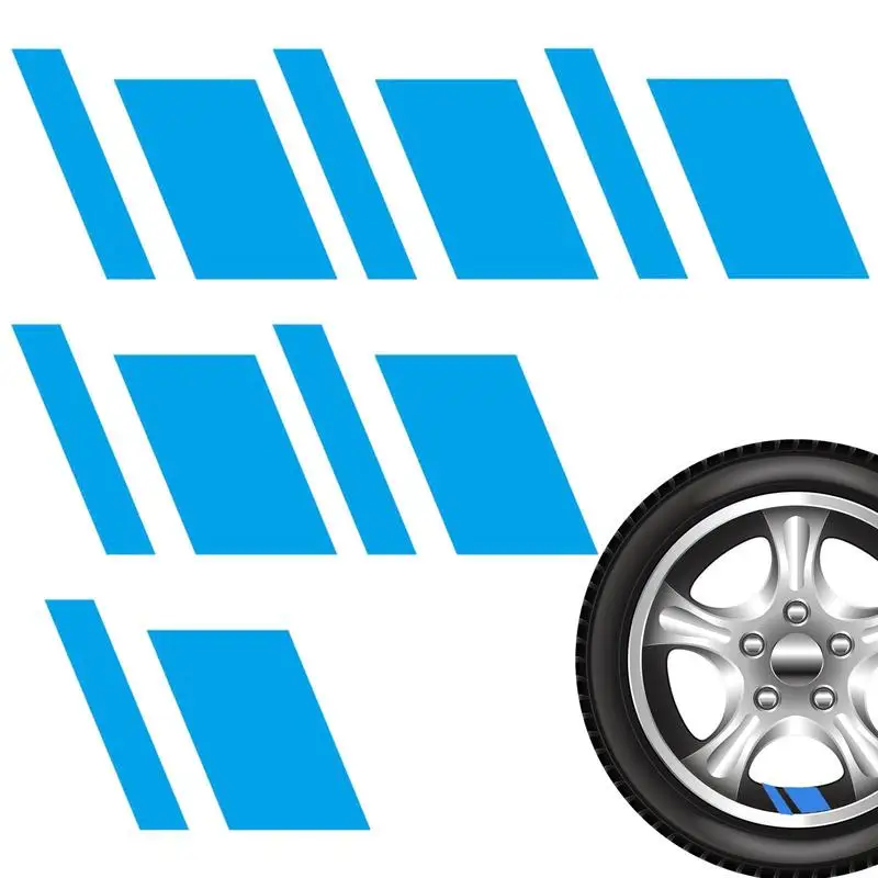 

6 шт., светоотражающие наклейки на обод колеса автомобиля