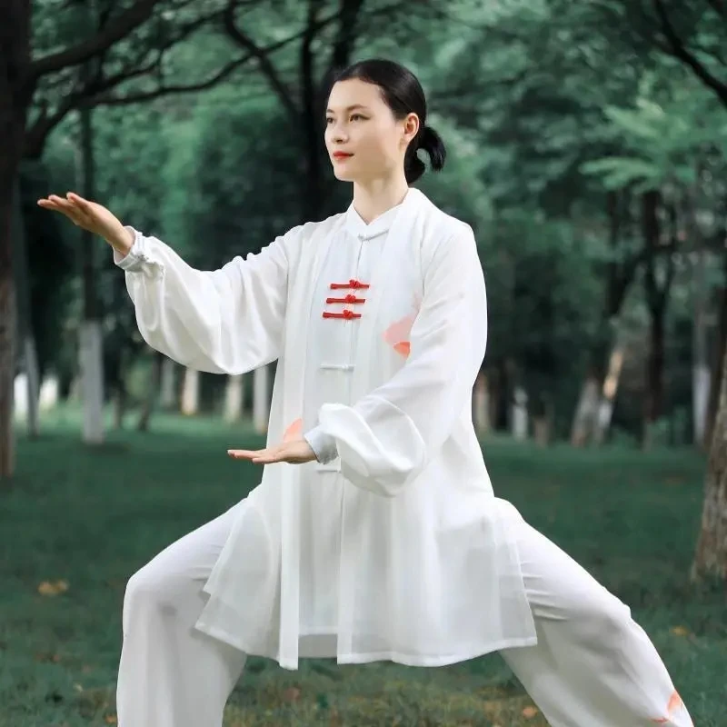 Традиционная китайская Униформа тайчи свободная и элегантная Спортивная одежда
