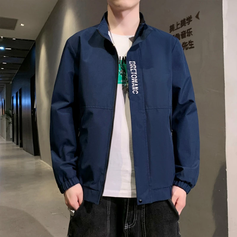 Корейские ветрозащитные мужские куртки осенняя повседневная мужская верхняя