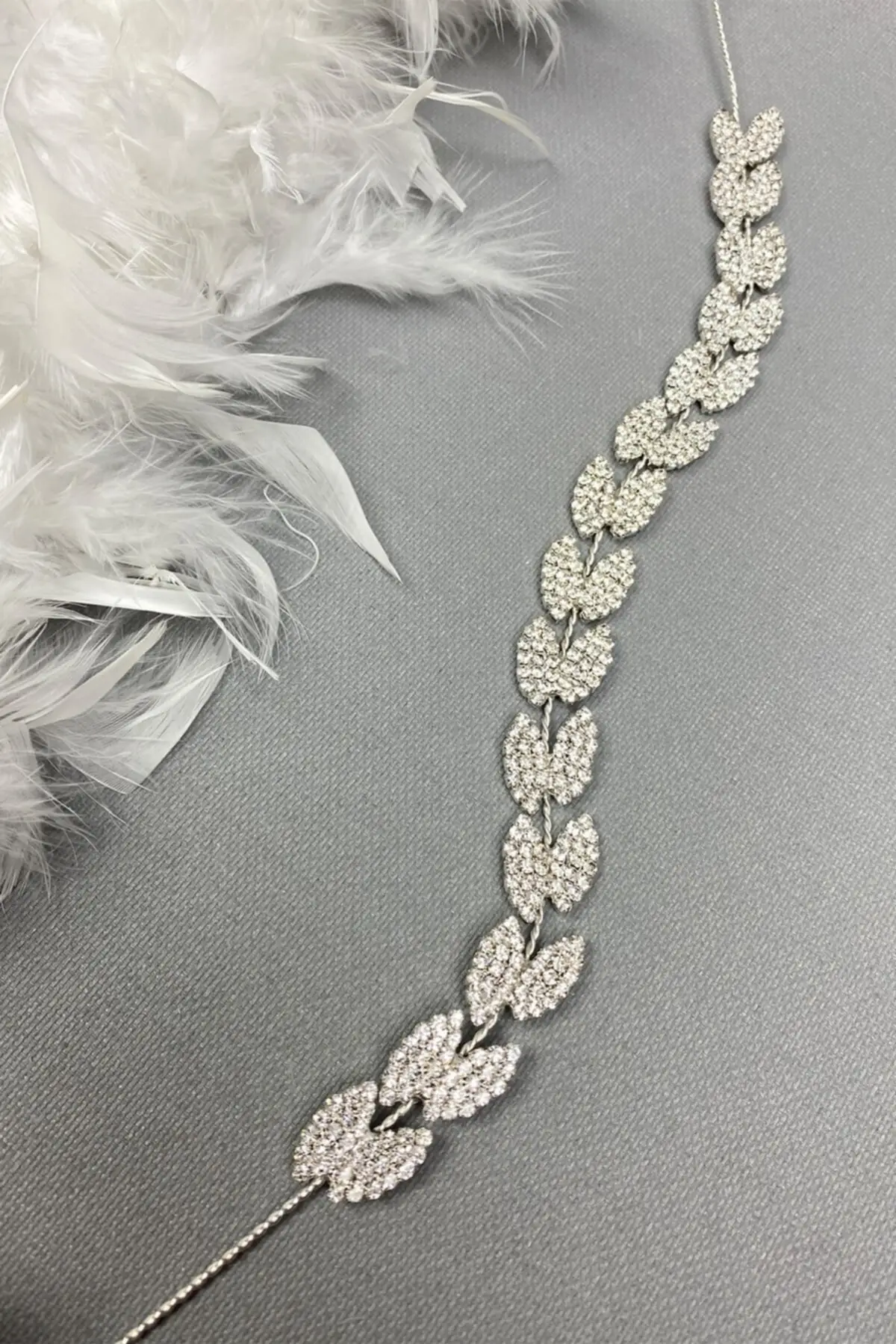 

Bridal Accessories Silver Bella Leaf Pattern Hair Accessory Wedding Handmade For Bride And Bridesmaids