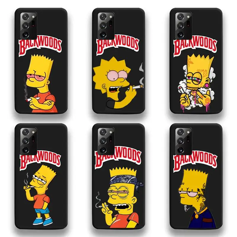 

Simpson smoking backwoods Phone Case For Samsung Galaxy Note20 ultra 7 8 9 10 Plus lite M51 M21 M31S J8 2018 Prime