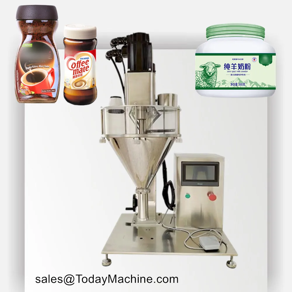 

Semi-Auto Powder Filling Machine With Weighing Auger Filler For Spice Milk Powder
