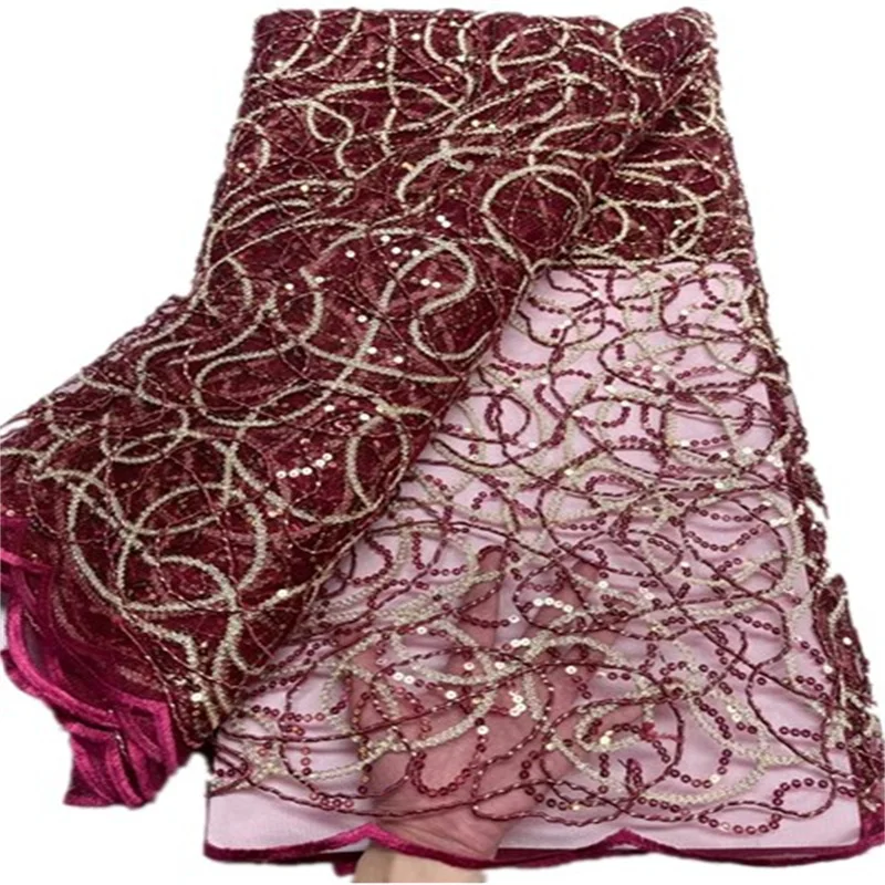 

2022 блестки вышивка жениха нигерийское кружево свадебное Высокое качество Французский Тюль кружевная ткань для свадьбы FYU132