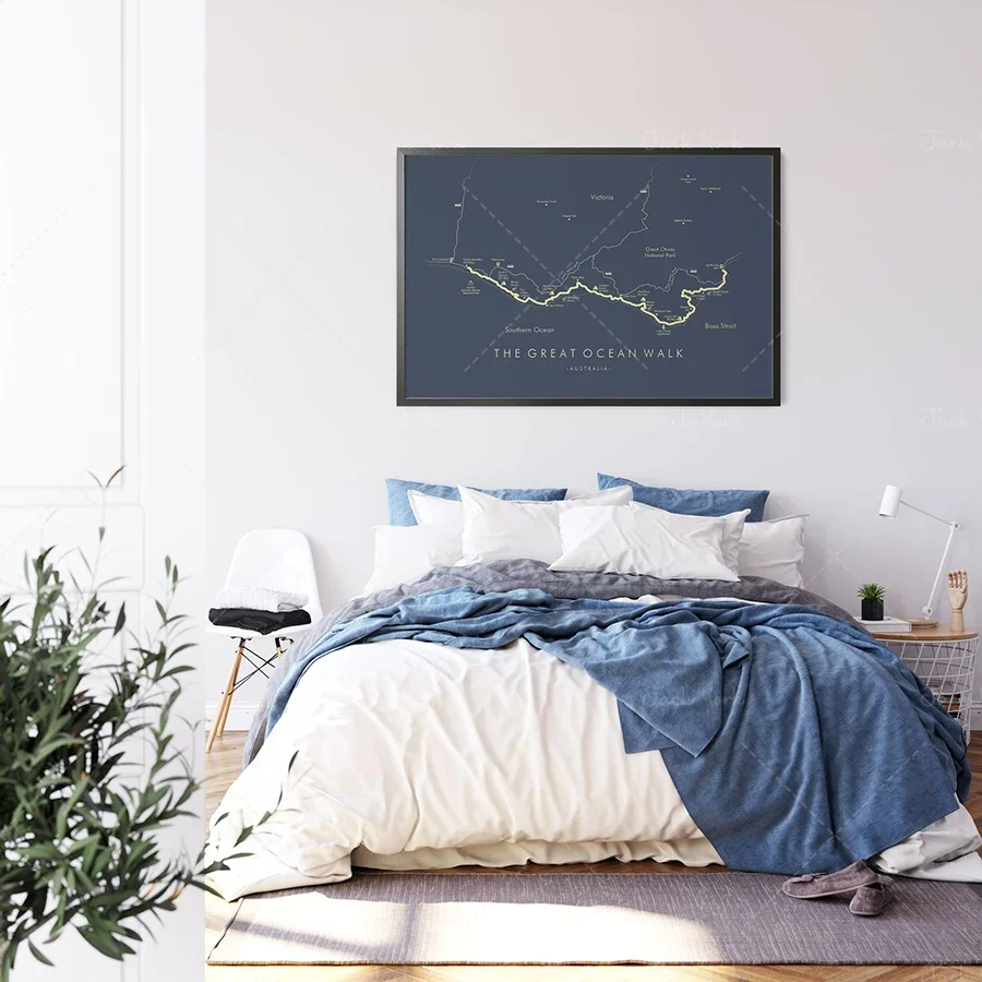Great Ocean Walk Poster | The Map Australia Hiking 12 Apostles Relive your Adventures Trail