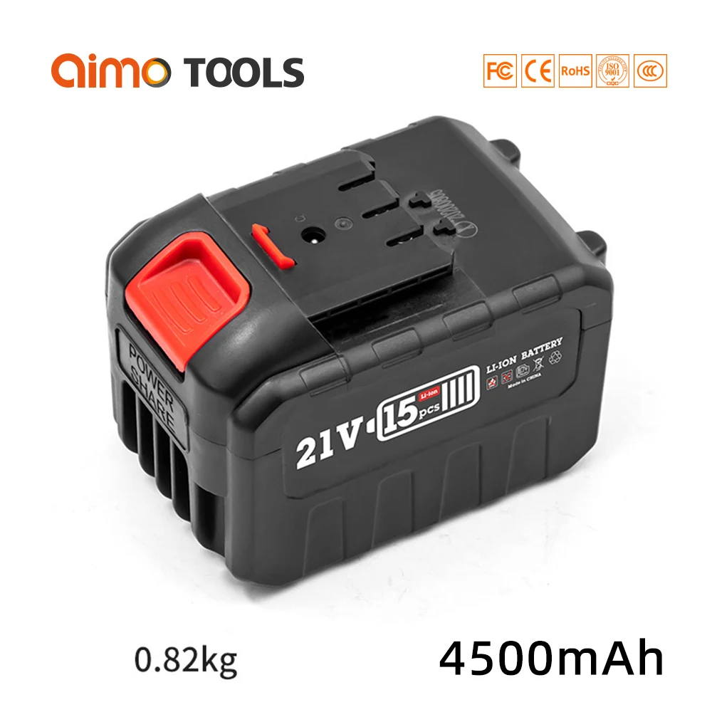 

Перезаряжаемая одноэлементная батарея AIMO, 21 в, 4500 мАч, 3000 мАч, 1500 мАч для одноэлементной батареи