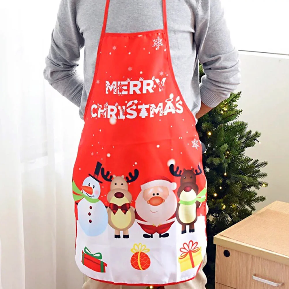 

2Pcs Apron Festive Serving Apron Christmas Apron Christmas Cooking Apron Christmas Apron Funny Apron for
