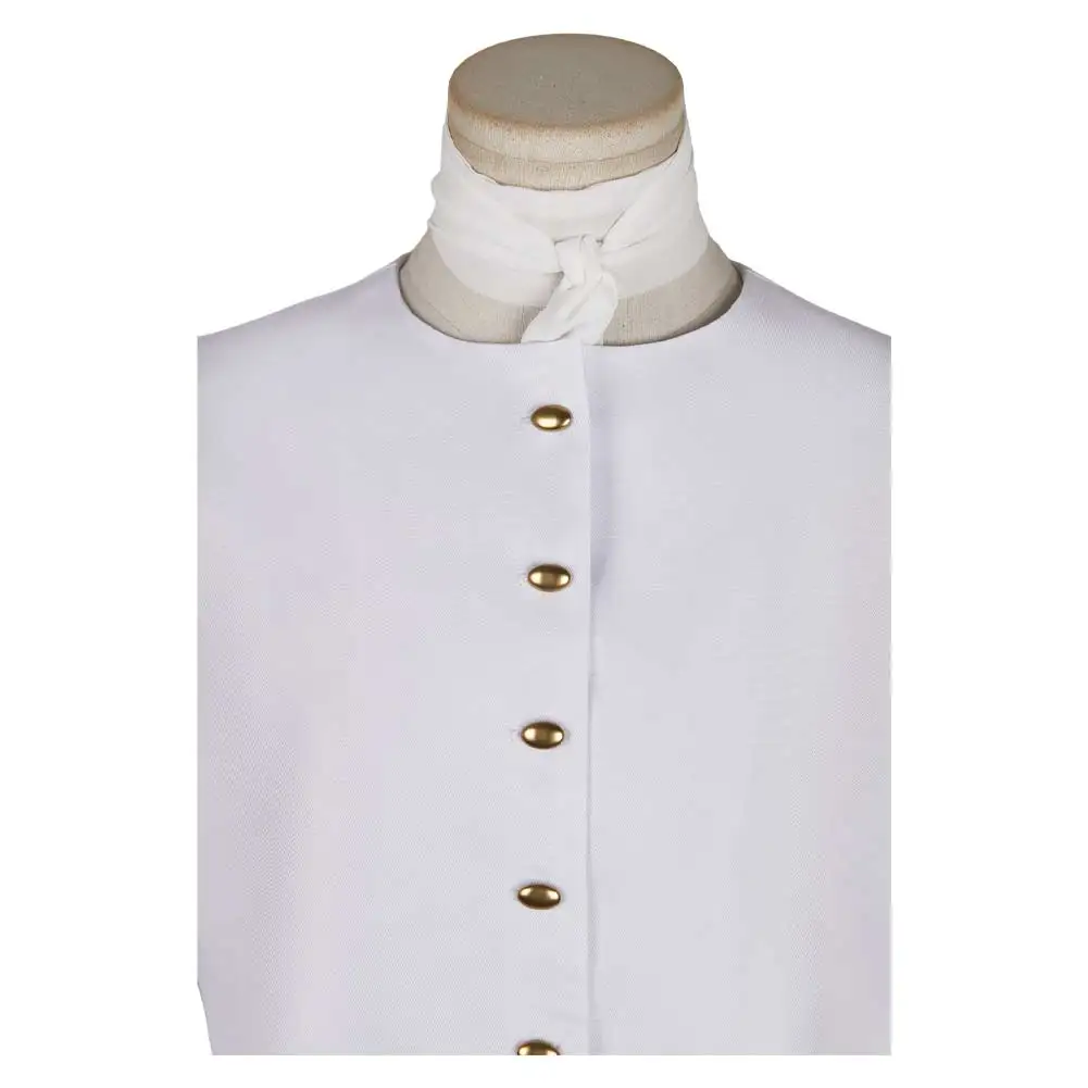 София Косплей Костюм Соколада Униформа злодея Белые костюмы Пальто Юбка Серьги