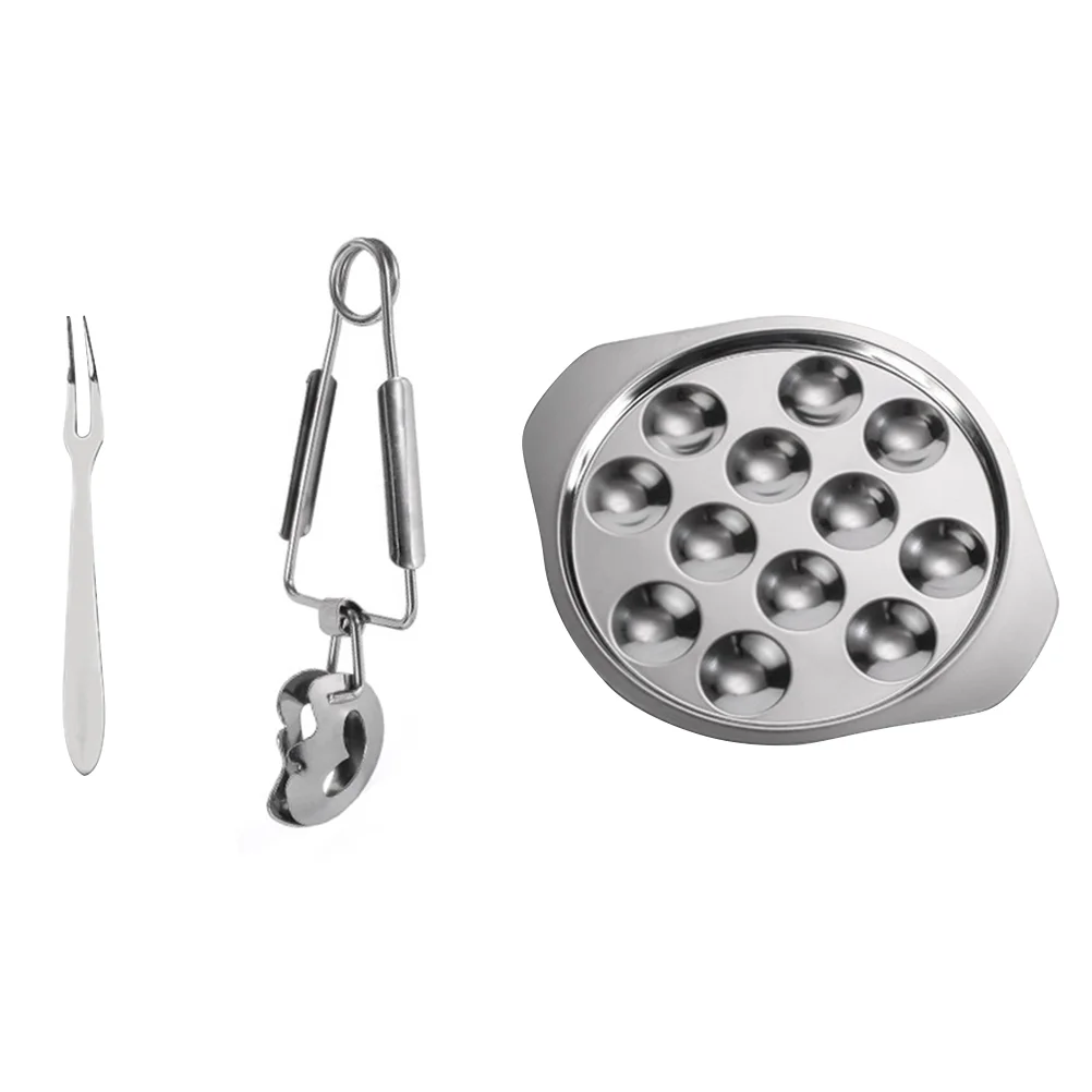 

Conch Cooking Tools Grill Tools Set Lemon Plate River Snail Snail Forks Stainless Steel Escargot Utensils Escargot Cooking Tray